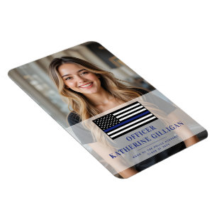 Custom Thin Blue Line Police Officer Abschluss Magnet