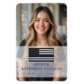 Custom Thin Blue Line Police Officer Abschluss Magnet (Vertikal)
