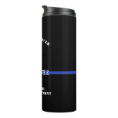 Custom Thin Blue Line Police Officer Thermosbecher (Nach rechts gedreht)
