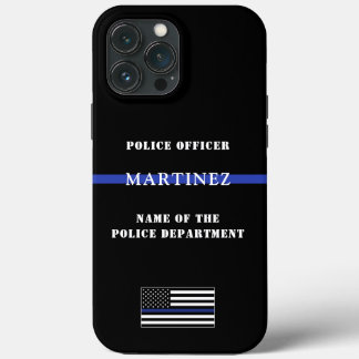 Custom Thin Blue Line Police Officer US Flag Case-Mate iPhone Hülle