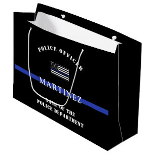 Custom Thin Blue Line Police Officer US Flag Poliz Große Geschenktüte