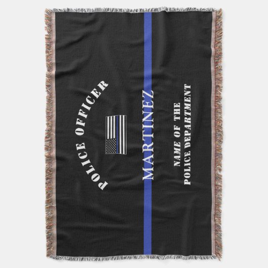 Custom Thin Blue Line Polizeidirektor Polizeiabtei Decke (Vorderseite Vertikal)
