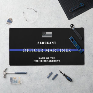 Custom Thin Blue Line Polizeidirektor Polizeiabtei Schreibtischunterlage