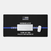 Custom Thin Blue Line Polizeidirektor Polizeiabtei Schreibtischunterlage (Tastatur & Maus)