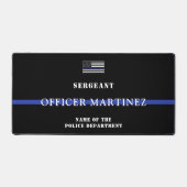 Custom Thin Blue Line Polizeidirektor Polizeiabtei Schreibtischunterlage (Vorderseite)