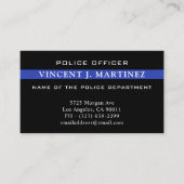 Custom Thin Blue Line Polizeidirektor Polizeiabtei Visitenkarte (Vorderseite)