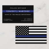 Custom Thin Blue Line Polizeidirektor Polizeiabtei Visitenkarte (Vorne/Hinten)