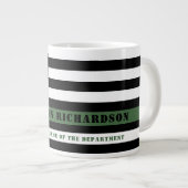 Custom Thin Green Line USA Flag Military Soldier Jumbo-Tasse (Vorderseite Rechts)