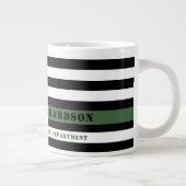 Custom Thin Green Line USA Flag Military Soldier Jumbo-Tasse (Rechts)