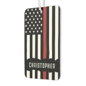 Custom Thin Red Line USA Flag Firefighter Autolufterfrischer (Links)