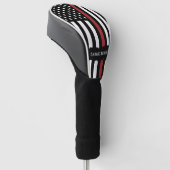 Custom Thin Red Line USA Flag Firefighter Golf Headcover (angewinkelt)
