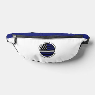 Custom Thin White Line USA Flag EMS EMT Bauchtasche