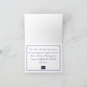 Custom Thin White Line USA Flag EMS EMT Dankeskarte (Innenseite)