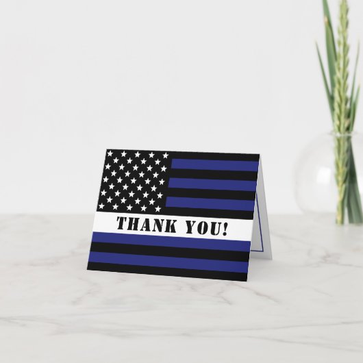 Custom Thin White Line USA Flag EMS EMT Dankeskarte (Vorderseite)