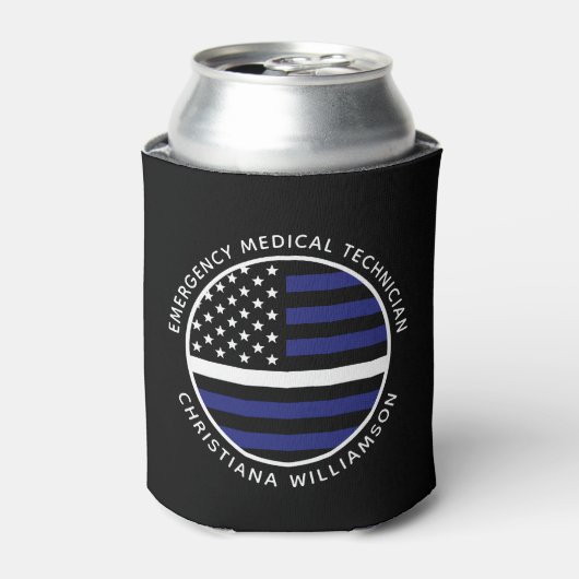 Custom Thin White Line USA Flag EMS EMT Dosenkühler (Kanne Vorderseite)
