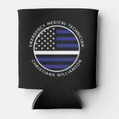 Custom Thin White Line USA Flag EMS EMT Dosenkühler (Vorderseite)