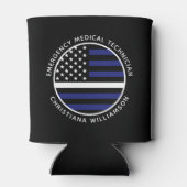 Custom Thin White Line USA Flag EMS EMT Dosenkühler (Rückseite)