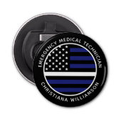 Custom Thin White Line USA Flag EMS EMT Flaschenöffner (Vorderseite)