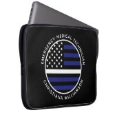 Custom Thin White Line USA Flag EMS EMT Laptopschutzhülle (Vorne Rechts)
