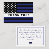 Custom Thin White Line USA Flag EMS EMT Mitteilungskarte (Vorne/Hinten)