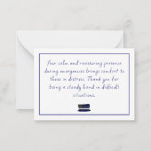 Custom Thin White Line USA Flag EMS EMT Mitteilungskarte (Rückseite)