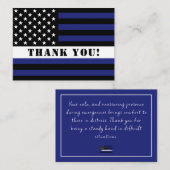 Custom Thin White Line USA Flag EMS EMT Mitteilungskarte (Vorne/Hinten)