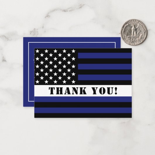 Custom Thin White Line USA Flag EMS EMT Mitteilungskarte (Vorderseite/Rückseite Beispiel)