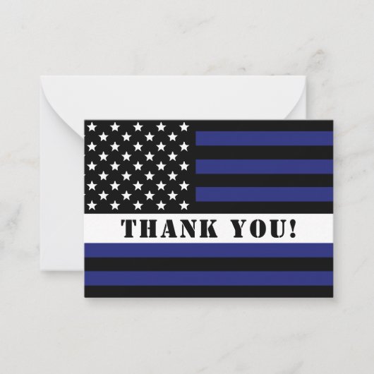 Custom Thin White Line USA Flag EMS EMT Mitteilungskarte (Vorderseite)