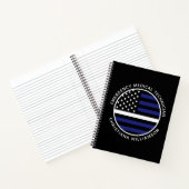 Custom Thin White Line USA Flag EMS EMT Notizblock (Innenseite)