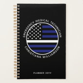 Custom Thin White Line USA Flag EMS EMT Planer (Vorderseite)