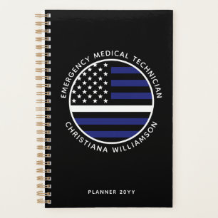 Custom Thin White Line USA Flag EMS EMT Planer