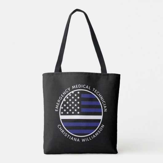 Custom Thin White Line USA Flag EMS EMT Tasche (Rückseite)