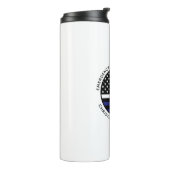 Custom Thin White Line USA Flag EMS EMT Thermosbecher (Nach links gedreht)