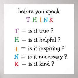 Custom THINK Poster Print