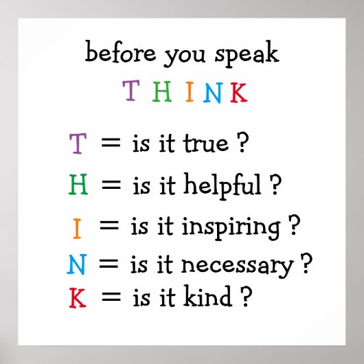 Custom THINK Poster Print (Vorne)