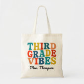 Custom Third Grade Vibes Bag, Back to School Gift Tragetasche (Vorne)