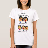Custom Three Crazy Kids Cartoon T-Shirt (Vorderseite)