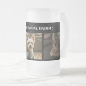 Custom Three Foto Happy Vathers Day Tasse (VorderseiteRechts)