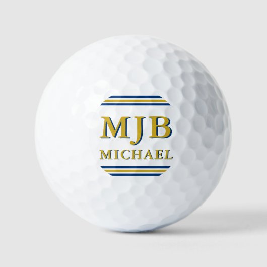 Custom Three Initial Monogram Golfer Personalized Golfball (Vorderseite)