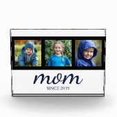 Custom Three Photo Mom Fotoblock (Vorderseite)