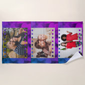 Custom Three Photo Personalized Picture Film Strandtuch (Vorderseite)