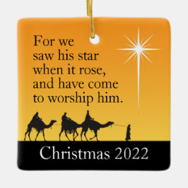 Custom Three Wise Men Star von Bethlehem Weihnacht Keramikornament