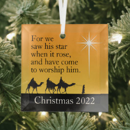 Custom Three Wise Men Star von Bethlehem Weihnacht Ornament Aus Glas