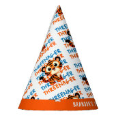 Custom Threenager Tiger Boy 3. Geburtstag Partyhütchen (Links)