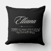 Custom Throw Pillow - Personalisiert mit Gast Name Kissen (Vorderseite)