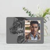 Custom Tiger Graduation Announcement Save The Date (Stehend Vorderseite)