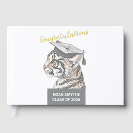 Custom Tiger Graduation Foil Guestbook Gästebuch