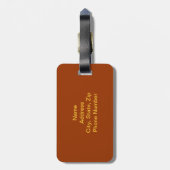 Custom Tiger Luggage Tag Gepäckanhänger (Rückseite vertikal)