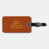 Custom Tiger Luggage Tag Gepäckanhänger (Rückseite horizontal)
