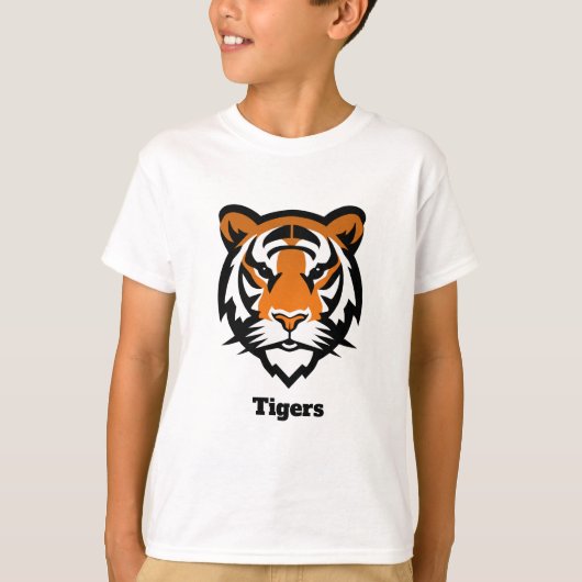 Custom Tigers Youth T - Shirt (Name und Nummer) (Vorderseite)